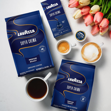 Lavazza Super Crema | Grano Entero de Tostado Medio | 1kg