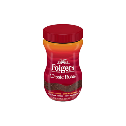 Folgers Clásicos | Café Instantáneo Tostado Clásico | 340g