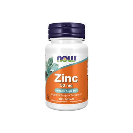 NOW Zinc 50mg | 100 Tabletas