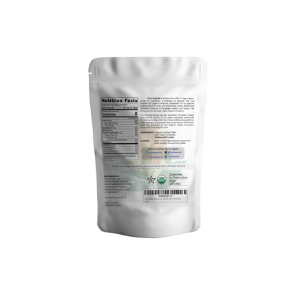 True Organic | Canela De Ceilán En Polvo | 454 gramos