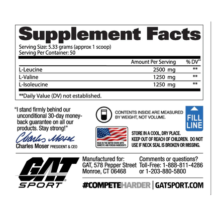 GAT SPORT BCAA POWDER | 50 SERVICIOS
