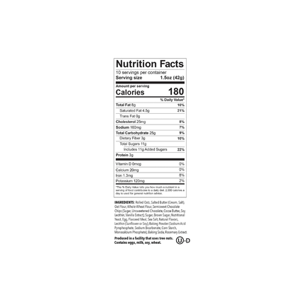 Munchkin Milkmakers | Galletas de avena para lactantes sabor chispas de chocolate | 10 paquetes de 42.5 Gramos