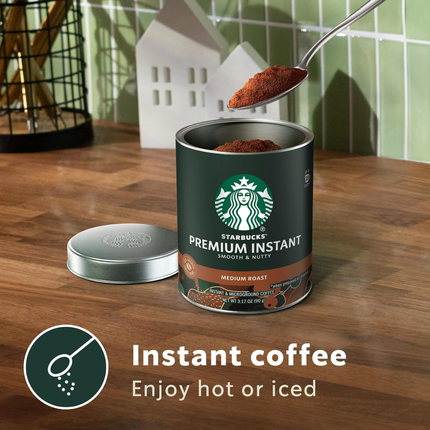 Starbucks Café Soluble Premium Tostado Medio | 90 gramos | Rinde 40 tazas