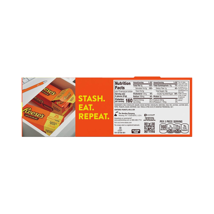 Reese's Peanut Butter Cups | Caja Pantry Size | 25 unidades Envueltas Individualmente