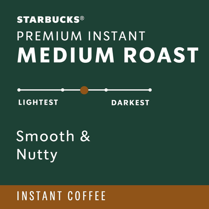 Starbucks Café Soluble Premium Tostado Medio | 90 gramos | Rinde 40 tazas