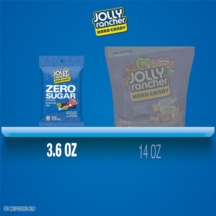 Jolly Rancher Zero Sugar | Sin Aspartame | sabor sandía, uva, frambuesa y manzana | 104 gramos
