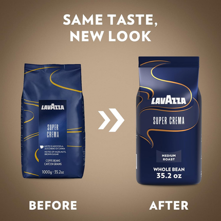 Lavazza Super Crema | Grano Entero de Tostado Medio | 1kg