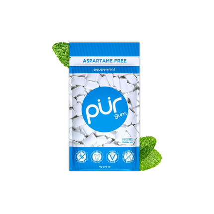 PUR GUM | Chicles Sin Azúcar, Sin Aspartame | 55 piezas