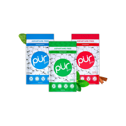 PUR GUM | Chicles Sin Azúcar, Sin Aspartame | 55 piezas