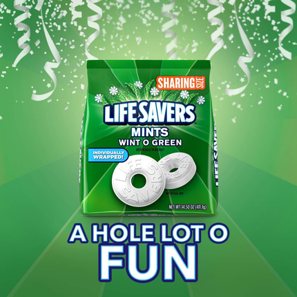 Life Savers Mints Wint O' Green | Mentas Envueltas Individualmente | 368 gramos