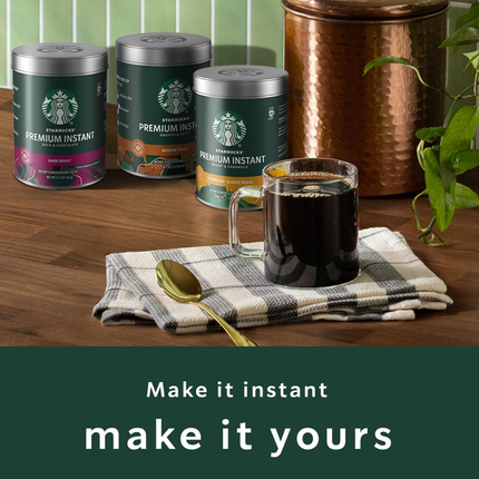 Starbucks Café Soluble Premium Tostado Medio | 90 gramos | Rinde 40 tazas