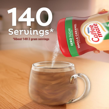 Coffee-Mate | Coffee Creamer Sabor Vanilla Caramel Sin Azúcar | 289 gramos