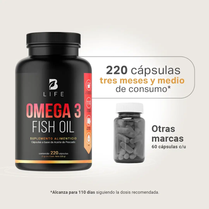 B LIFE Omega 3 Fish Oil | 220 Cápsulas