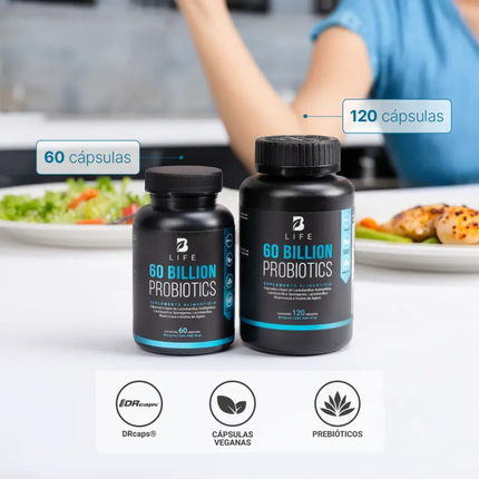 B LIFE 60 Billones de Probióticos DRcaps con Inulina De Agave