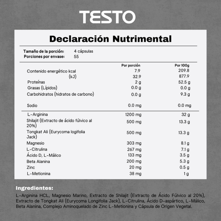 Coura Mens Testo | 200 Cápsulas