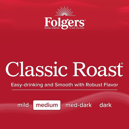 Folgers Clásicos | Café Instantáneo Tostado Clásico | 340g