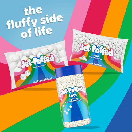 Jet-Puffed | Marshmallow Bits | Sabor Vainilla | Bote de 85 gramos